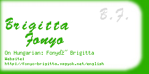 brigitta fonyo business card